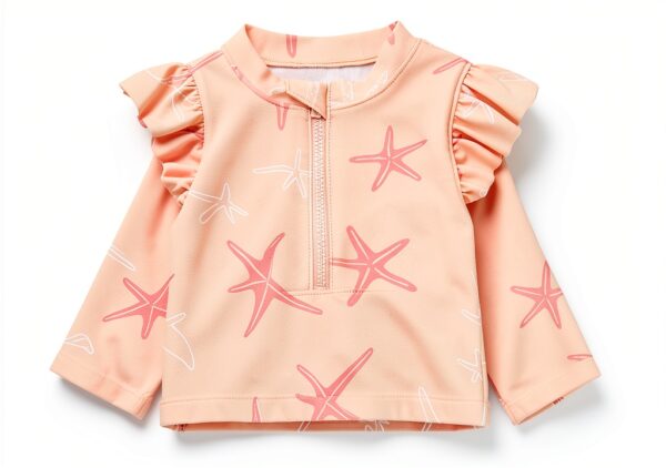 Gerber Baby Girls UPF 50 Swimwear Pink Starfish Design-2