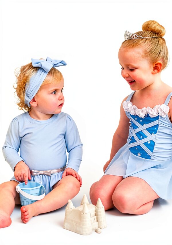 Baby Girls UPF 50 Swimwear Long Sleeve One Piece Princess-4