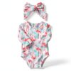 Aalizzwell Baby Girls Long Sleeve Swimsuit Polyester Spandex-1