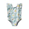 Baby Girl One Piece Swimsuit Quick Dry Fabric Ruffles Design-1