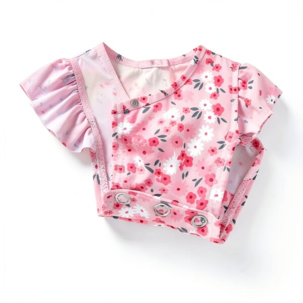 Baby Girl One Piece Swimsuits Polyester Spandex Rash Guard-5