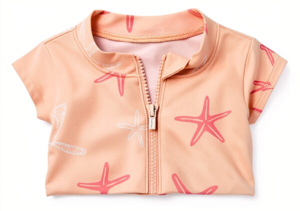 Gerber Baby Girls UPF 50 Swimwear Pink Starfish Design-1