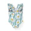 Baby Girl One Piece Swimsuit Quick Dry Fabric Ruffles Design-2
