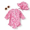 Baby Girl One Piece Swimsuits Polyester Spandex Rash Guard-2