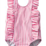 Baby Girls Ruffle Swimsuit Quick Dry Lightweight Beach Wear-0