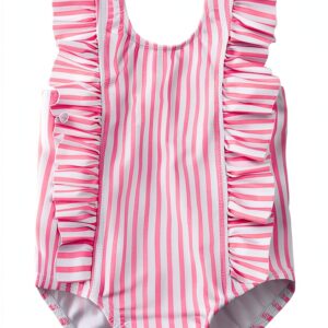 Baby Girls Ruffle Swimsuit Quick Dry Lightweight Beach Wear-0