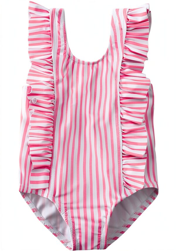 Baby Girls Ruffle Swimsuit Quick Dry Lightweight Beach Wear-0