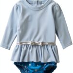 Baby Girls UPF 50 Swimwear Long Sleeve One Piece Princess-0