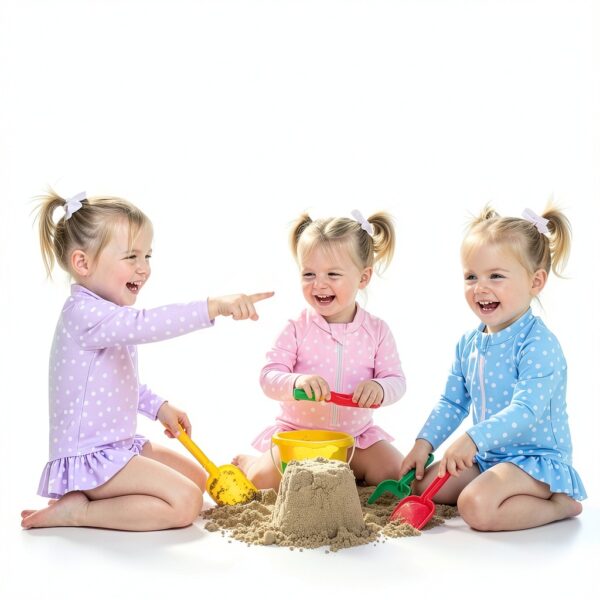 Baby Girl Swimsuit Long Sleeve Rash Guard Sun Protection-2