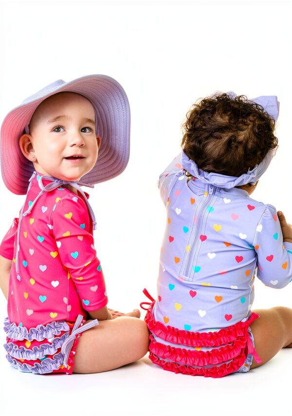 RuffleButts Baby One Piece Swimsuits UPF50 Sun Protection-5