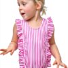 Baby Girls Ruffle Swimsuit Quick Dry Lightweight Beach Wear-1