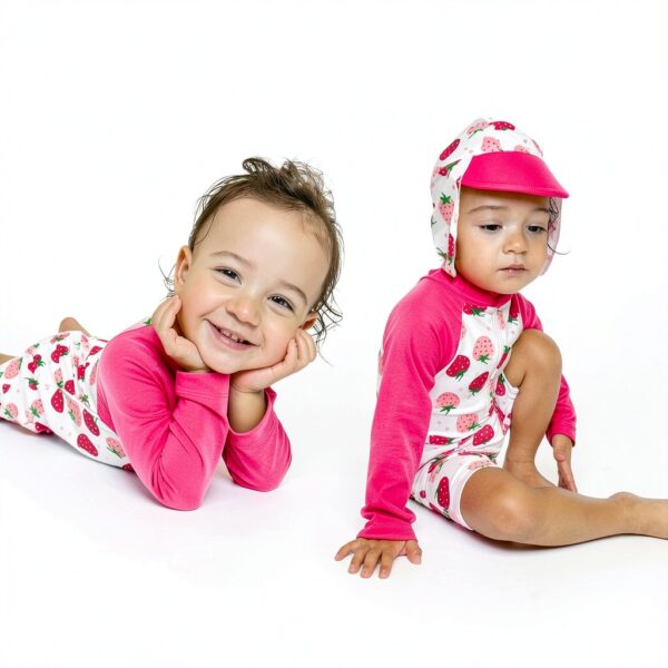Aalizzwell Baby Girls Long Sleeve Swimsuit Polyester Spandex-2