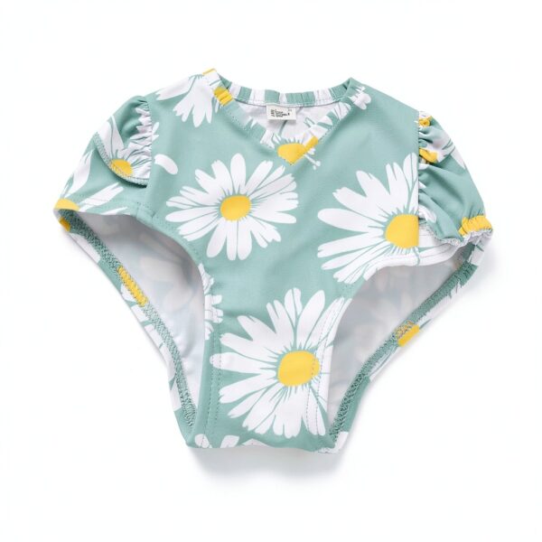 Baby Girl One Piece Swimsuit Quick Dry Fabric Ruffles Design-6