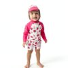 Aalizzwell Baby Girls Long Sleeve Swimsuit Polyester Spandex-1