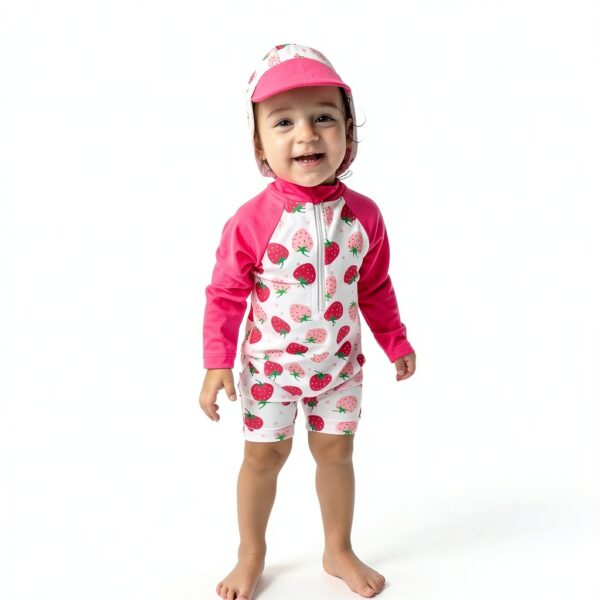 Aalizzwell Baby Girls Long Sleeve Swimsuit Polyester Spandex-1