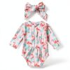 Aalizzwell Baby Girls Long Sleeve Swimsuit Polyester Spandex-2