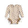 Yccutest Baby Girl Swimsuit Long Sleeve Rash Guard One Piece-6