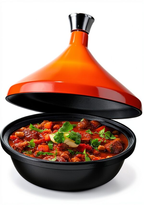 Bruntmor Cast Iron Moroccan Tagine Pot-0