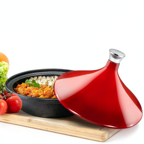 Sound Around Cast Iron Tagine Pot Glossy-2