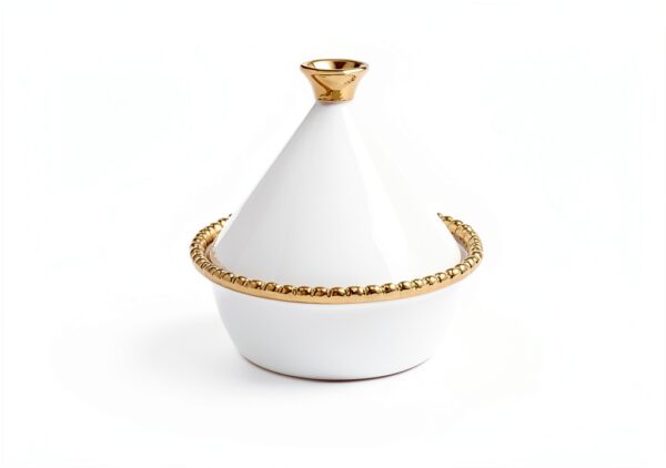 Pampa Bay Titanium-Plated Tagine 5-Inch with Porcelain Lid – Oven &-2