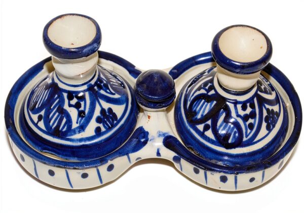 Handcrafted Tagine Spice Holder with Lid 6.5" Wide Removable Covers-2