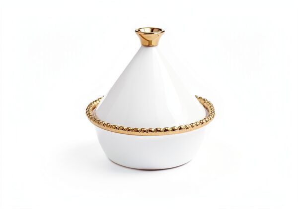 Pampa Bay Titanium-Plated Tagine 5-Inch with Porcelain Lid – Oven &-1
