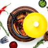 Bruntmor Cast Iron Tagine Pot Kitchen Cookware-2