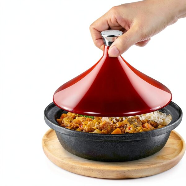 Sound Around Cast Iron Tagine Pot Glossy-4
