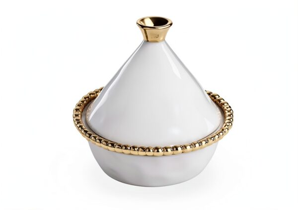 Pampa Bay Titanium-Plated Tagine 5-Inch with Porcelain Lid – Oven &-3