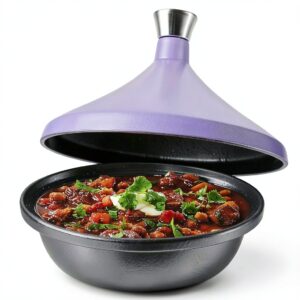 Bruntmor Cast Iron Tagine Pot Kitchen Cookware-0