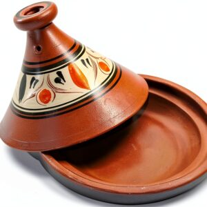 Hand Made 10-Inch Clay Tagine with Lid Glazed Medium Tagine-0