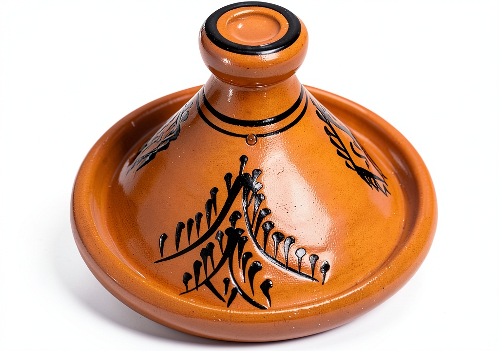 Moroccan clay tagine cookware on a stovetop