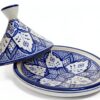 Morocco Treasures 12 inch Handmade Tagine Fes Blue Kitchen-1