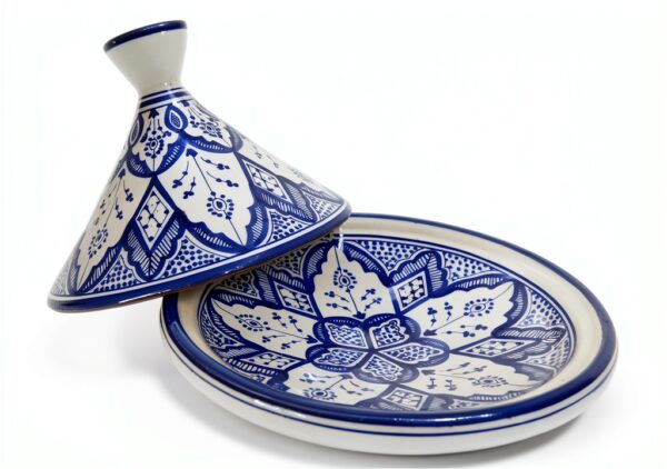 Morocco Treasures 12 inch Handmade Tagine Fes Blue Kitchen-1