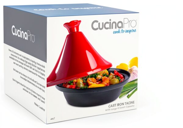 Moroccan Tagine Pot CIT-447 4-Quart Ceramic Lid Cast Iron-3