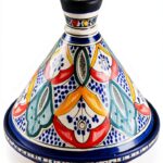 Treasures of Morocco 10" Red Glazed Tagine Bowl with Ceramic Lid-0
