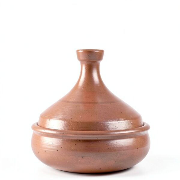 Swadeshi Blessings Hand Polished Clay Tagine with Terracotta Lid 2.8L-0