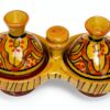 Tagine Spice Holder Treasures of Morocco Yellow 6.5" Handmade-0