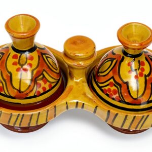 Tagine Spice Holder Treasures of Morocco Yellow 6.5" Handmade-0