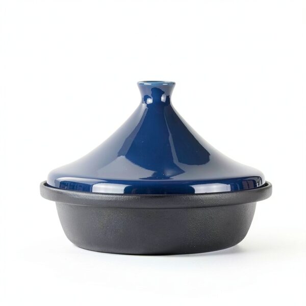 Tagine TAGINEBLUEPOT 3.3 Qt Cast Iron with Ceramic Lid-4