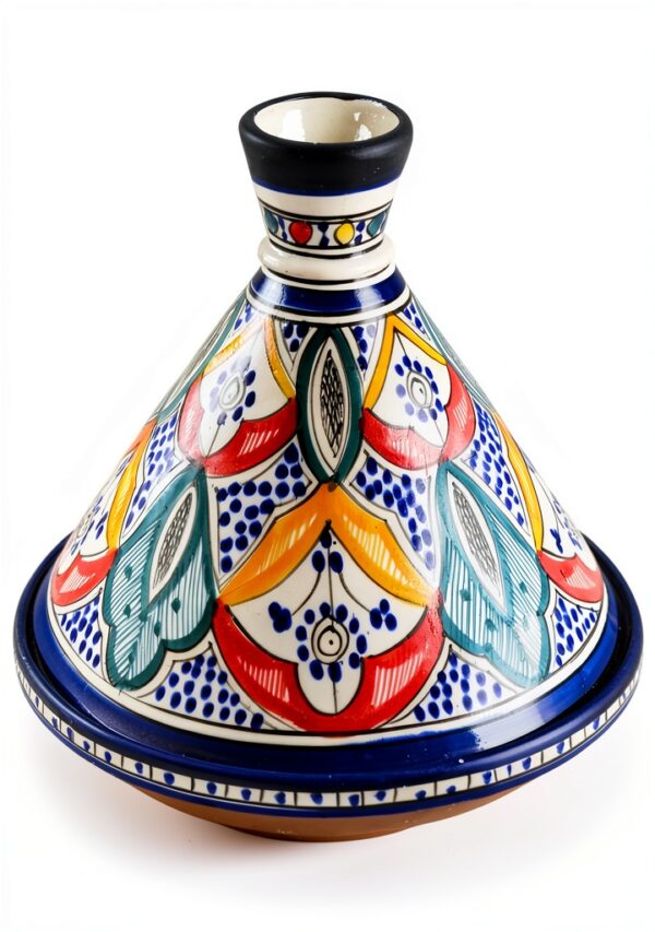 Tagine Serving Bowl Treasures of Morocco 12 Inch Hand-Painted Ceramic-0
