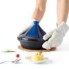 Tagine TAGINEBLUEPOT 3.3 Qt Cast Iron with Ceramic Lid-7