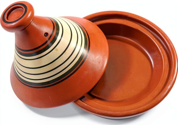 Tagine Treasure Of Morocco 12.5 Inch Clay Circle Tagine Handcrafted-2