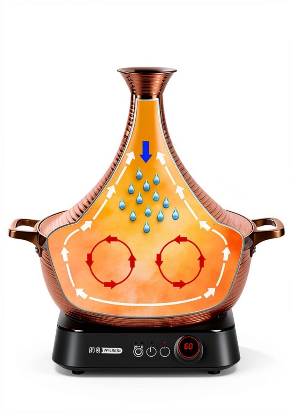 Tagine Cooker LOPERT 26cm Steel Construction Lid Dishwasher Oven Safe-3