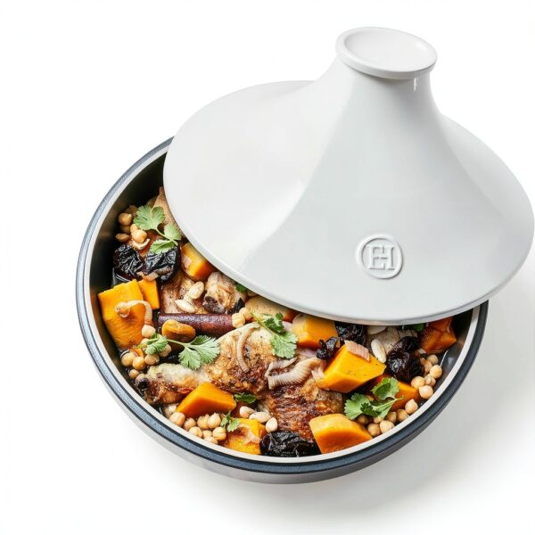 Emile Henry Tagine 4-Quart Painted Ceramic with Lid – Cookware-4