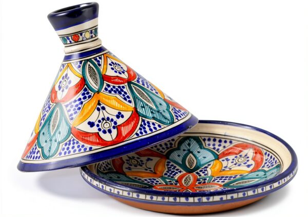 Tagine Serving Bowl Treasures of Morocco 12 Inch Hand-Painted Ceramic-1