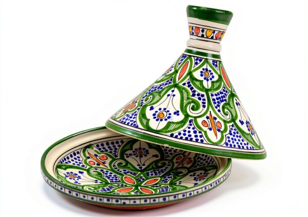 Treasures of Morocco 12" Hand‑Painted Tagine with Ceramic Lid-1