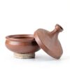 Swadeshi Blessings Hand Polished Clay Tagine with Terracotta Lid 2.8L-1