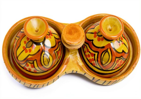 Tagine Spice Holder Treasures of Morocco Yellow 6.5" Handmade-2