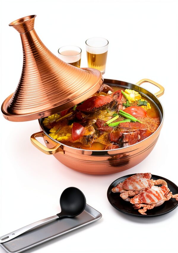 Tagine Cooker LOPERT 26cm Steel Construction Lid Dishwasher Oven Safe-7